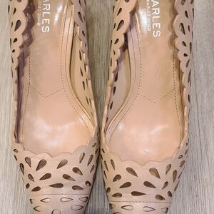 Charles David Women's Beige Cutout Heels